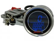 Tachometer Koso Black LCD - SPEED/ODO/TRIP/FUEL, rund,...