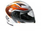Integralhelm Stage6 MKII RACING, wei / orange, Gre S,...