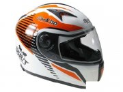 Integralhelm Stage6 MKII RACING, wei / orange, Gre L,...