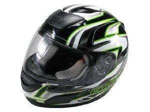 Helm Doppler Chok Raptor, schwarz/grün, Größe L