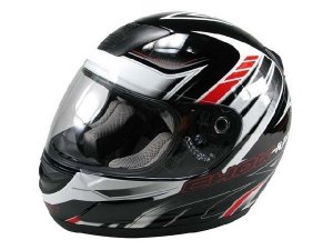 Helm Doppler Chok Raptor, schwarz/rot, Größe XL