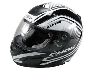 Helm Doppler Chok Raptor, schwarz/weiß, Größe L