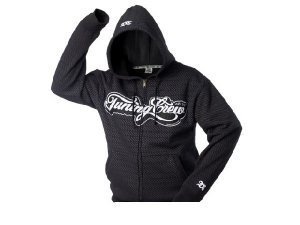 Hoody TuningCrew, zipped, schwarz/ grau, Größe XS