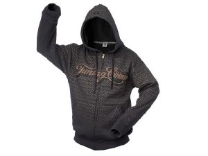 Hoody TuningCrew, zipped, schwarz/ braun, Größe S