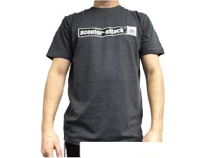 T-Shirt scooter-attack, charcoal, Size S