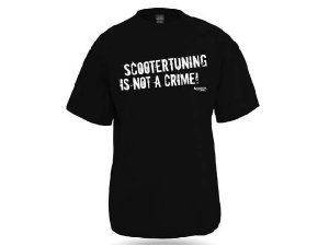 T-Shirt Scootertuning is not a crime (STINAC), schwarz, Gre M