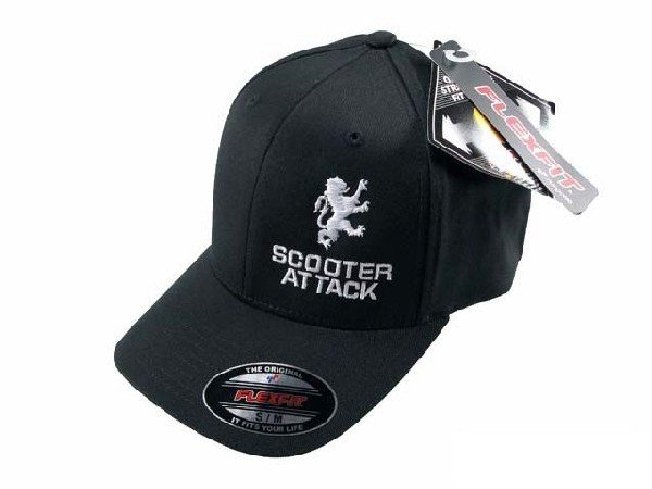 Baseballcap Scooter-Attack, Flexfit, schwarz, Größe L | XL - SA150507,  90,13 €