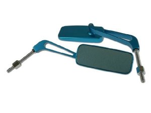Spiegel STR8 CNC Style, rechts, blau