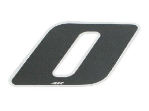 Aufkleber Startnummer, Ziffer 0, klein, schwarz/ Chromrand