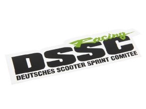 Aufkleber (Sticker) DSSC Racing, ca. 120x38mm, schwarze Schrift -