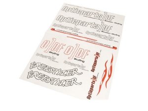 Aufkleberset ODF, rot / schwarz - Innenfarbe transparent
