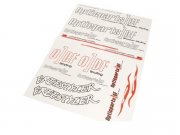 Aufkleberset ODF, rot / schwarz - Innenfarbe transparent