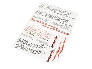 Aufkleberset ODF, rot / schwarz - Innenfarbe weiss