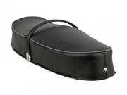 Sitzbank fr Vespa 50SS/90SS, schwarz, Keder: dunkelgrau,...