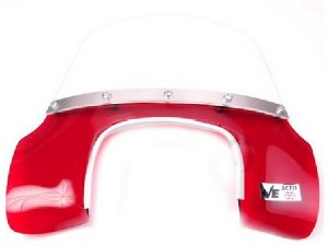 Flyscreen rot/klar, für Vespa 125 GTR/TS/150 Sprint...
