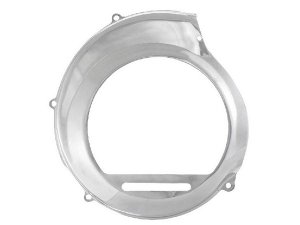 Lfterradabdeckung SIP Oldie Style fr Vespa PX80-200/PE Lusso /Rally ohne E-Start, Edelstahl poliert