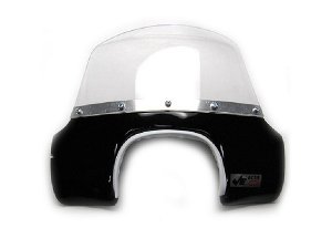 Flyscreen CUPPINI, schwarz /klar, für Vespa 125 GTR/TS...