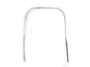 Monoschlitzrohr Beinschild für Vespa 50/90 SS silber,...