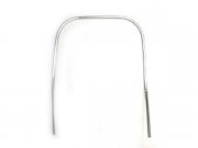 Monoschlitzrohr Beinschild fr Vespa 50/90 SS silber,...