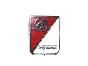 Emblem HOFFMANN, für Vespa 125 rot, Emaille, 39x50 mm,...