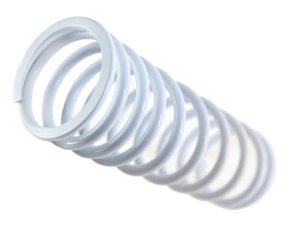 Feder SIP PERFORMANCE Stod mpfer, vorne, 1.0 fr Vespa P80-150X/P200E/PX80-200E/Lusso /T5 L 165 mm,  55 mm, wei, Hrte: M