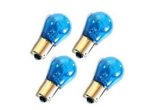 Birnenkit 12V/21W, Sockel: Ba15s, blau 4 Stück