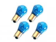 Birnenkit 12V/21W, Sockel: Ba15s, blau 4 Stck