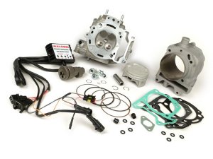 Tuningkit MALOSSI 218ccm fr Vespa GTS Super/Super Sport  125 i.e., 4T, LC  passt auch fr Leader 125ccm 4T LC i.e.  Aluminium,  Hub 48,6mm, 2 Kolbenring(e),  KB  15mm,  75,5mm, inkl. Zylinder, V4 Head, Nockenwelle, Forcemaster
