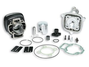 Rennzylinder MALOSSI 68ccm  fr GILERA/PIAGGIO 50ccm 2T LC  Graugu,  2 Kolbenring(e), KB  12mm, inkl. Zylinderkopf,  47,0mm