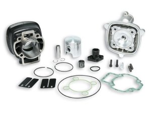 Rennzylinder MALOSSI 68ccm  fr GILERA/PIAGGIO 50ccm 2T LC  Graugu,  2 Kolbenring(e), KB  12mm, inkl. Zylinderkopf,  47,0mm