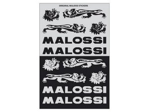 Aufkleberset MALOSSI  schwarz/wei,  12-teilig