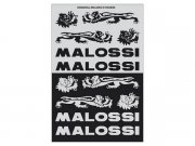 Aufkleberset MALOSSI  schwarz/wei,  12-teilig