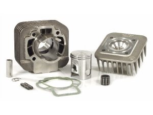 Rennzylinder MALOSSI 68ccm  fr MORINI 50ccm 2T AC  Graugu,  2 Kolbenring(e), KB  10mm, inkl. Zylinderkopf,  47,0mm