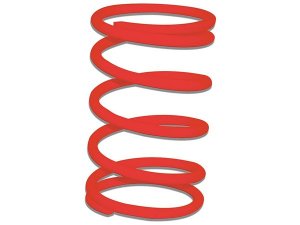 Gegendruckfeder MALOSSI Rac.. ..ing fr Multivar und Originalvariator, fr YAMAHA  500 T-Max i.e./Vergaser/530 T -Max i.e.  Hrte: +30%, rot