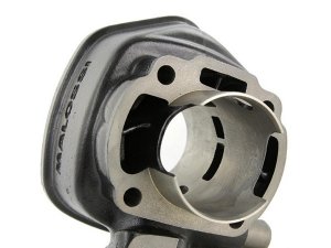 Rennzylinder MALOSSI 68ccm  fr MINARELLI liegend 50ccm 2T LC  Graugu,  2 Kolbenring(e), KB  10mm, ohne Zylinderkopf,  47,0mm,  Fahrzeuge mit KB=12mm bentigen Kolben Art. Nr. M347036