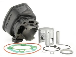 Rennzylinder MALOSSI 68ccm  fr MINARELLI liegend 50ccm 2T LC  Graugu,  2 Kolbenring(e), KB  10mm, ohne Zylinderkopf,  47,0mm,  Fahrzeuge mit KB=12mm bentigen Kolben Art. Nr. M347036