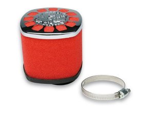 Rennluftfilter MALOSSI E14,  fr YAMAHA YZF-R  Anschluss: 35,5mm,  rot