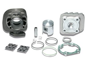 Rennzylinder MALOSSI 68ccm  fr SYM Jet Euro II 2T, AC  Graugu,  2 Kolbenring(e), KB  12mm, inkl. Zylinderkopf,  47,0mm
