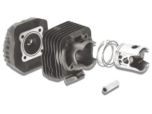 Rennzylinder MALOSSI 68ccm  fr HONDA/PEUGEOT Rapido /Vision/Vision Met 50ccm 2T AC  Graugu,  2 Kolbenring(e), KB  10mm, ohne Zylinderkopf,  47,0mm