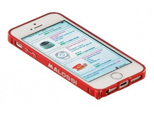 Schutzbgel MALOSSI iPhone 5, rot, Aluminium,  verschraubt