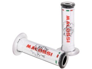 Griffe MALOSSI Lion,  wei,   22/25mm, mit Lenkerenden -ffnung