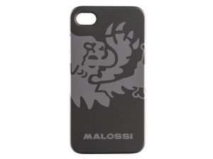 Schutzhlle MALOSSI iPhone 5, Lwenkopf, schwarz, Polyca.. ..rbonat, gummiert