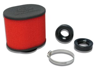 Rennluftfilter MALOSSI E15 Red Filter,  PHBH/MIKUNI/KEIHIN,  Anschluss: 58,5mm
