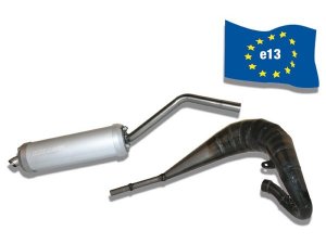 Rennauspuff MALOSSI Supermoto MHR Replica, EBE050/EBS050  mit E-Pass
