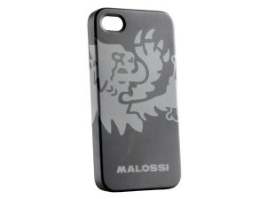 Schutzhlle MALOSSI iPhone 4 /4S, Lwenkopf, schwarz, Polyca.. ..rbonat, gummiert