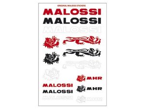 Aufkleberset MALOSSI Mini Sticker 3-teilig, schwarz/rot