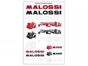 Aufkleberset MALOSSI Mini Sticker  3-teilig, schwarz/rot