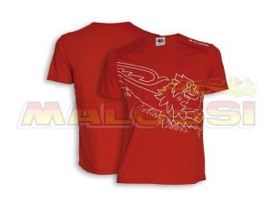 T-Shirt MALOSSI GRIFFE Bar Code, rot,  fr Mnner, Gre: M,  krperbetont, Druck auf Brust und Schulter,  100% Baumwolle