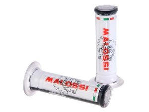 Griffe MALOSSI Lion,  wei,   22/25mm, ohne Lenkerenden -ffnung