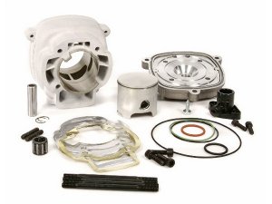 Rennzylinder MALOSSI MHR Big Bore 77ccm fr GILERA/PIAGGIO  50ccm 2T LC  Aluminium,  Hub 39,3mm, 1 Kolbenring(e),  KB  12mm, inkl. Zylinderkopf,  50,0mm